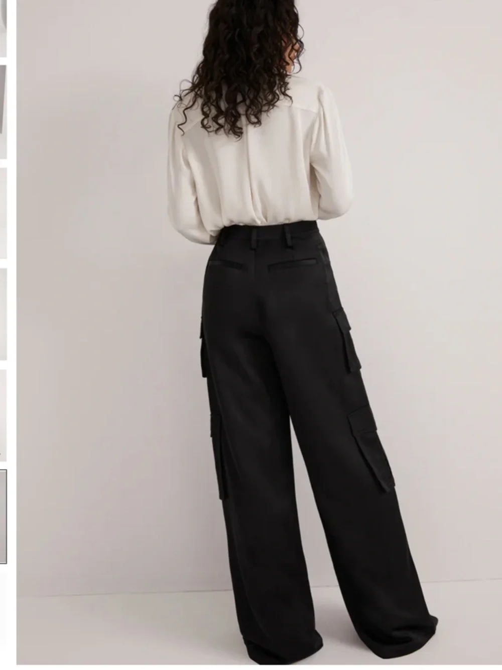 Favorite Daughter Satin Cargo Pants Black Size 2 - Picture 6 of 14